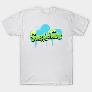 Saskatoon YXE Street Art Paint Drip T-Shirt